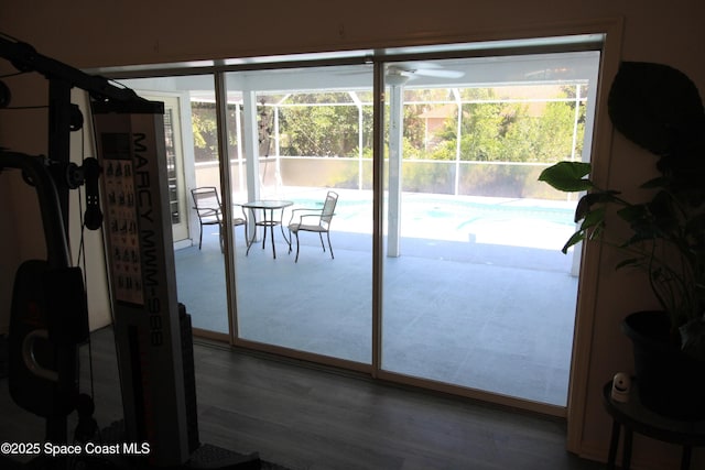 1366 17th Pl SW, Vero Beach, FL 32962 - doorway featuring wood finished floors