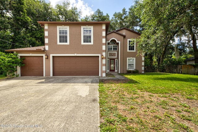 6065 Balboa St, Cocoa, FL 32927 - view of front of home featuring driveway, stucco siding, a garage, and an attached garage