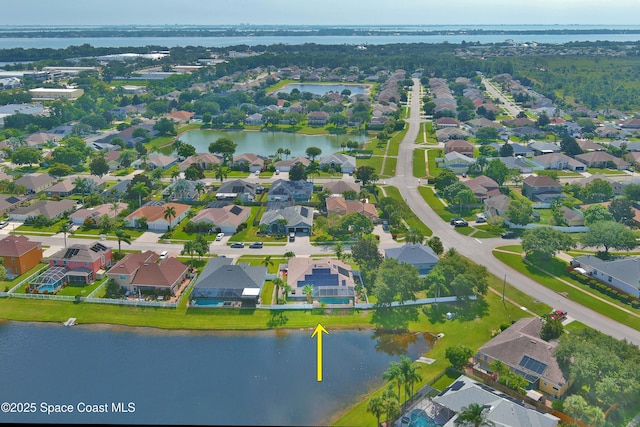 401 Stonehenge Cir, Rockledge, FL 32955 - aerial view of residential area with a large body of water