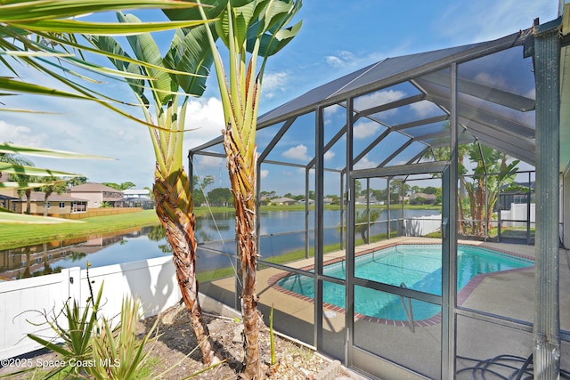 401 Stonehenge Cir, Rockledge, FL 32955 - view of swimming pool with a water view