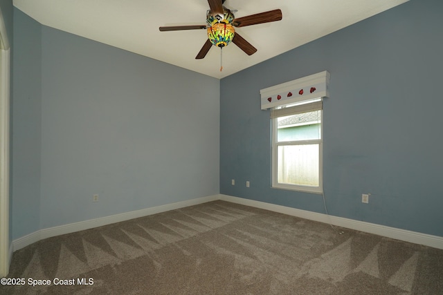 401 Stonehenge Cir, Rockledge, FL 32955 - carpeted empty room with ceiling fan and baseboards