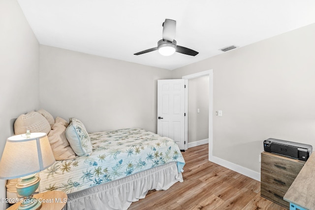 1218 Rolling Meadows Dr, Rockledge, FL 32955 - bedroom featuring light wood-style flooring and ceiling fan