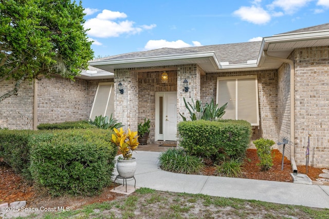 4595 Alan Shepard Ave, Cocoa, FL 32926 - doorway to property featuring brick siding