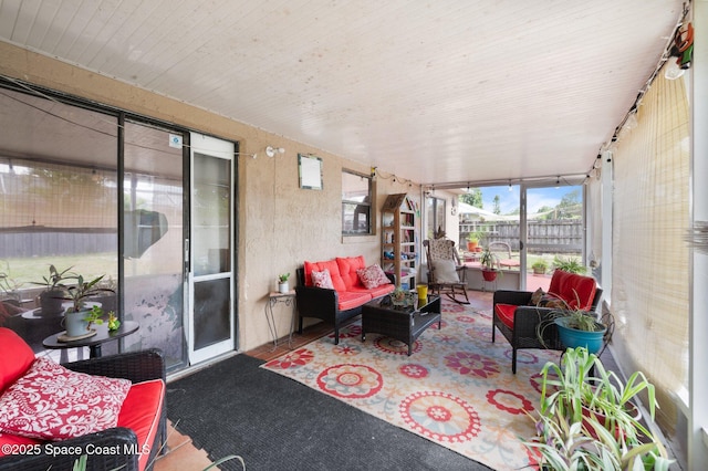 6640 Dock Ave, Cocoa, FL 32927 - sunroom / solarium featuring an outdoor living space