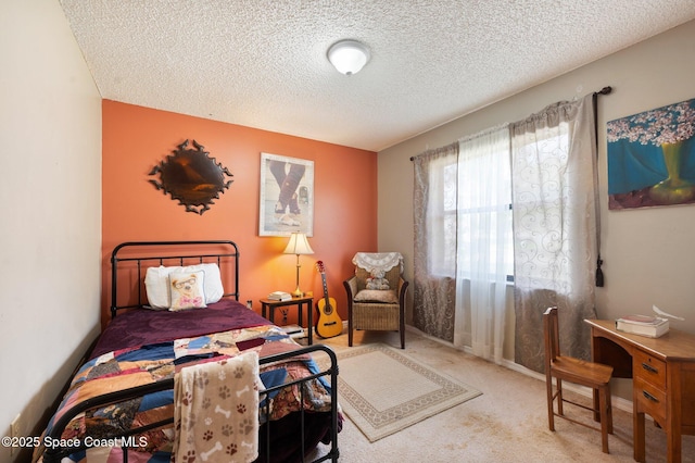 6640 Dock Ave, Cocoa, FL 32927 - carpeted bedroom with a textured ceiling
