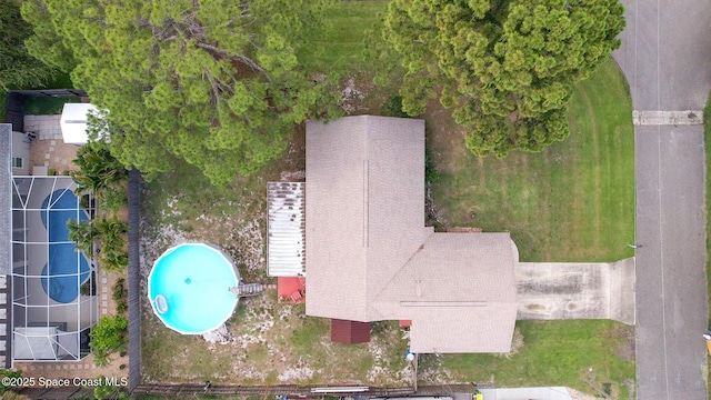 6640 Dock Ave, Cocoa, FL 32927 - aerial overview of property's location featuring a pool