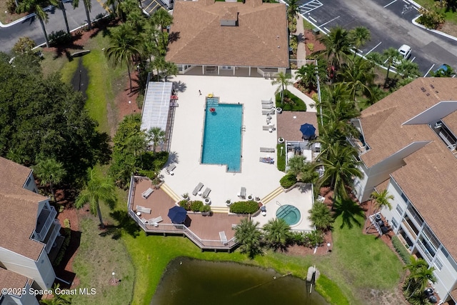 1951 Island Club Dr Unit 3-48, Melbourne, FL 32903 - view from above of property featuring a pool