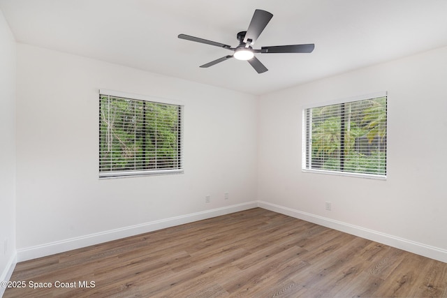 362 Nikomas Way, Melbourne Beach, FL 32951 - empty room featuring wood finished floors and ceiling fan