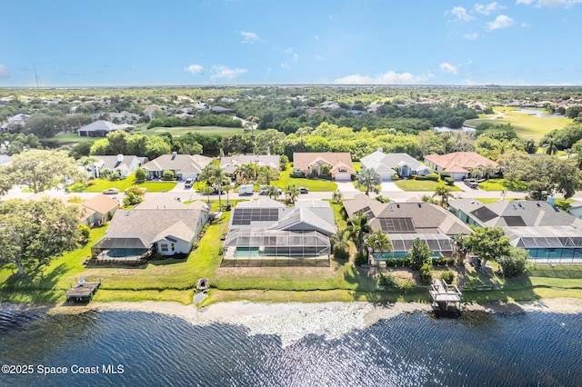 1471 Cypress Trace Dr, Melbourne, FL 32940 - aerial perspective of suburban area with a nearby body of water