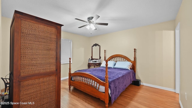219 Fecco St, Cocoa, FL 32927 - bedroom featuring light wood-style flooring and a ceiling fan