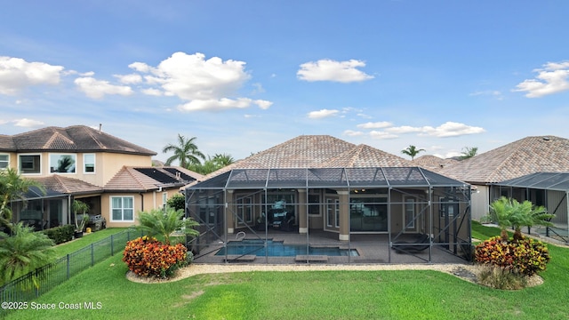3079 Levanto Dr, Melbourne, FL 32940 - back of house featuring a patio and a lanai