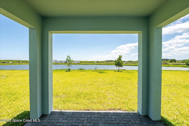 3538 Angler Dr, Ft Pierce, FL 34947 - view of green lawn featuring a water view