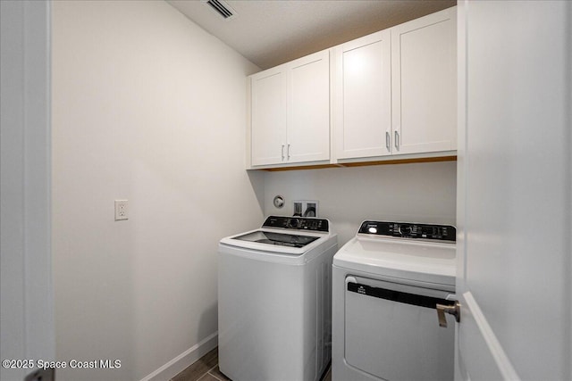 3538 Angler Dr, Ft Pierce, FL 34947 - washroom with cabinet space and separate washer and dryer