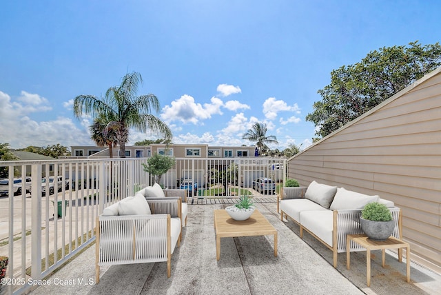 53 Emerald Ct, Satellite Beach, FL 32937 - view of patio / terrace featuring an outdoor living space