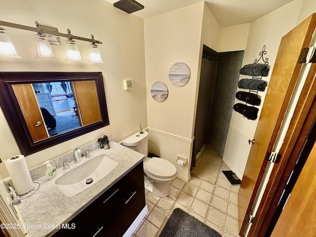 6860 Cairo Rd, Cocoa, FL 32927 - full bath with vanity, curtained shower, and tile patterned floors