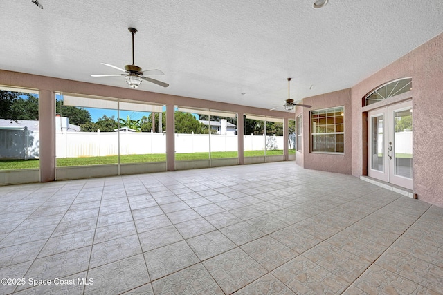 2604 Canary Isles Dr, Melbourne, FL 32901 - unfurnished sunroom featuring french doors and plenty of natural light