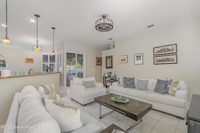 356 Fuller St SE, Palm Bay, FL 32909 - living room featuring light tile patterned floors