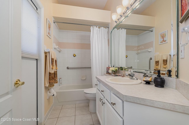 356 Fuller St SE, Palm Bay, FL 32909 - bathroom with tile patterned floors, vanity, and shower / tub combo
