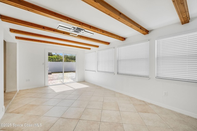 1575 Glen Haven Dr, Merritt Island, FL 32952 - unfurnished sunroom with beam ceiling