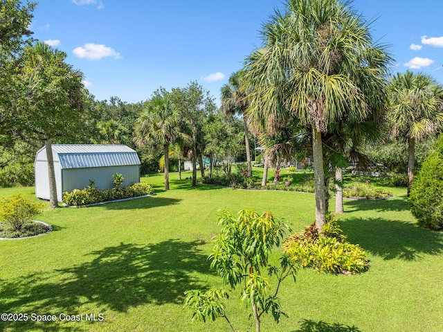 9495 Fleming Grant Rd, Sebastian, FL 32976 - view of green lawn featuring a shed