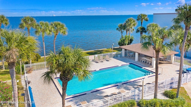 2467 S Washington Ave Unit 103B, Titusville, FL 32780 - community pool with a gazebo, a patio, and a water view