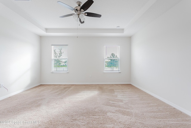 4693 Shannock Ave, Merritt Island, FL 32953 - spare room with a raised ceiling, a ceiling fan, and healthy amount of natural light