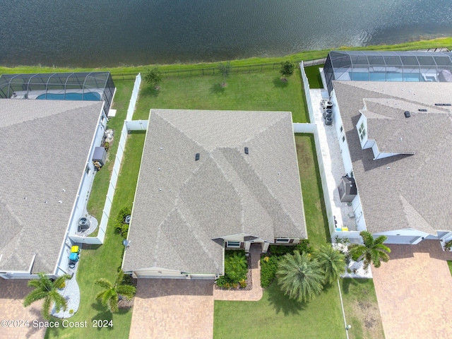 4693 Shannock Ave, Merritt Island, FL 32953 - bird's eye view of a pool area