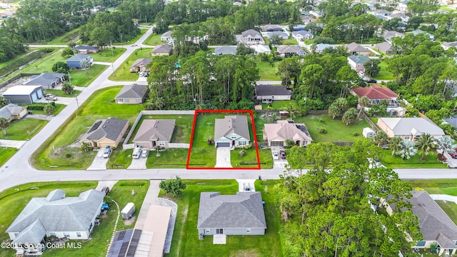 416 Ladyslipper St, Palm Bay, FL 32908 - aerial overview of property's location with nearby suburban area and property parcel outlined