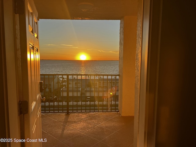 2815 S Atlantic Ave Unit 606, Cocoa Beach, FL 32931 - balcony featuring a water view