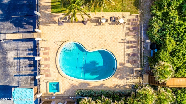 2815 S Atlantic Ave Unit 606, Cocoa Beach, FL 32931 - bird's eye view of a pool area