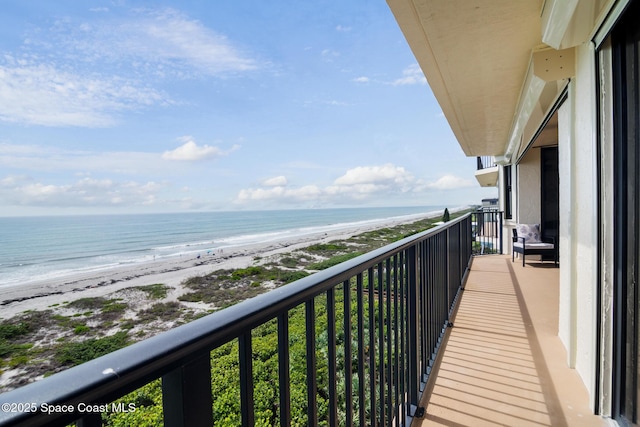 2815 S Atlantic Ave Unit 606, Cocoa Beach, FL 32931 - balcony featuring view of water and beach