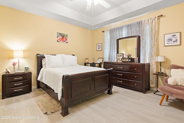 758 Carriage Lake Way, Vero Beach, FL 32968 - bedroom with light wood-style floors and a ceiling fan