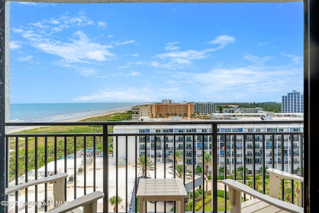 2100 N Atlantic Ave Unit 1110, Cocoa Beach, FL 32931 - balcony featuring a water view and a city view