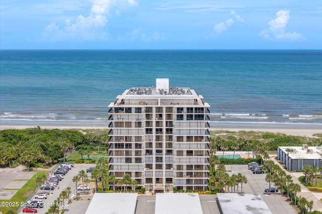 2100 N Atlantic Ave Unit 1110, Cocoa Beach, FL 32931 - bird's eye view of waterfront with a beach and apartment complex / building