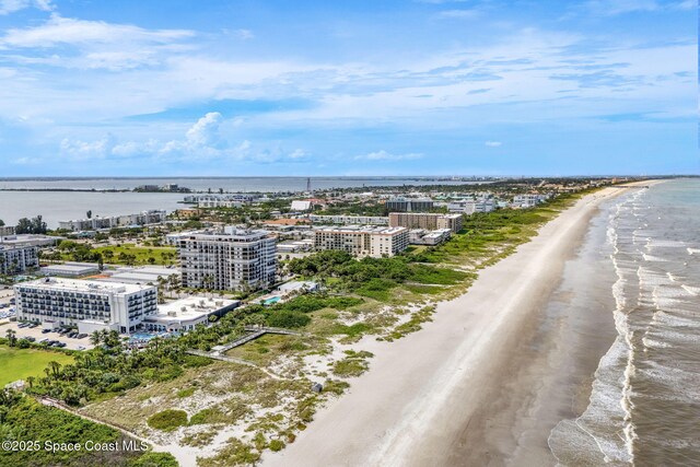 2100 N Atlantic Ave Unit 1110, Cocoa Beach, FL 32931 - aerial view of waterfront with a beach