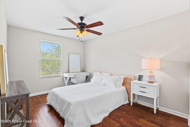 2710 Revolution St Unit 104, Melbourne, FL 32935 - bedroom with wood finished floors and ceiling fan