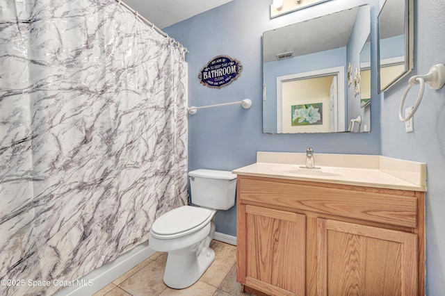 1652 La Maderia Dr, Palm Bay, FL 32908 - full bathroom with vanity, tile patterned floors, and a shower with curtain