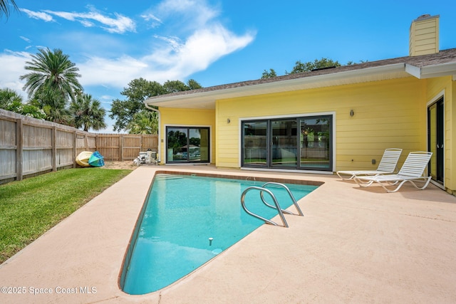 33 Yawl Dr, Cocoa Beach, FL 32931 - view of pool featuring a fenced backyard and a patio