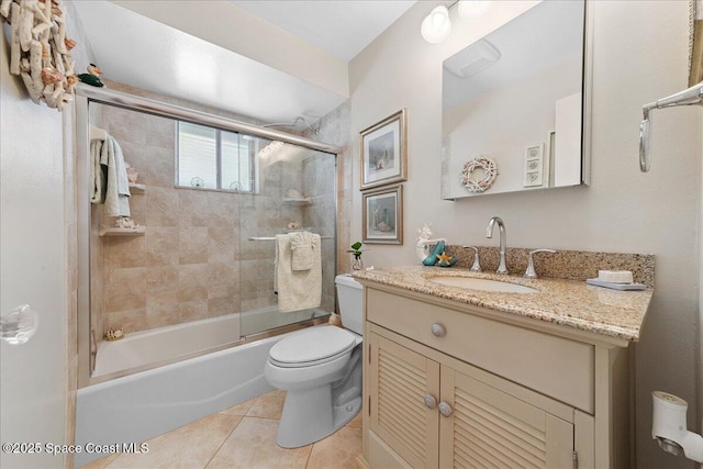 2975 Matthew Dr, Rockledge, FL 32955 - bathroom featuring vanity, enclosed tub / shower combo, and tile patterned floors