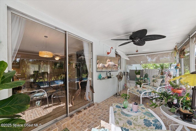 2975 Matthew Dr, Rockledge, FL 32955 - sunroom / solarium with a ceiling fan
