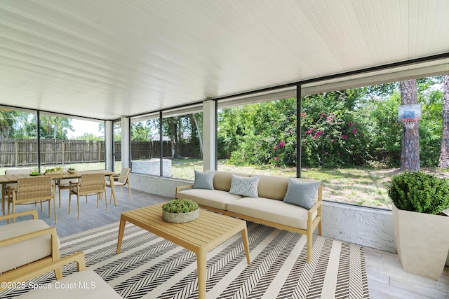 1384 Vancouver Ave SE, Palm Bay, FL 32909 - sunroom / solarium with outdoor lounge area and outdoor dining area