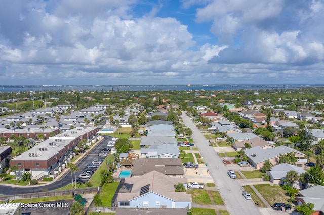 147 Ocean View Ln, Melbourne, FL 32903 - aerial view of residential area with a large body of water