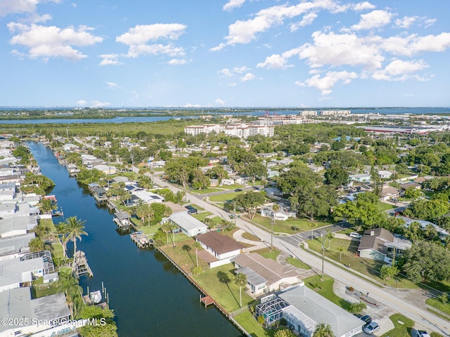 320 Alabama Ave, Merritt Island, FL 32953 - aerial perspective of suburban area featuring a large body of water