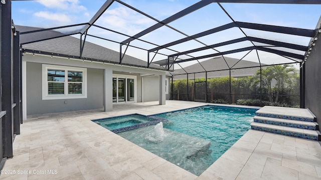 3110 Addison Dr, Melbourne, FL 32940 - view of pool featuring a pool with connected hot tub and a patio area
