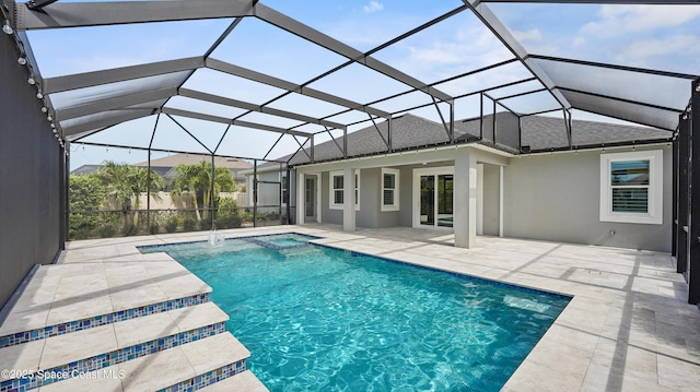 3110 Addison Dr, Melbourne, FL 32940 - view of swimming pool featuring a patio area and a pool with connected hot tub
