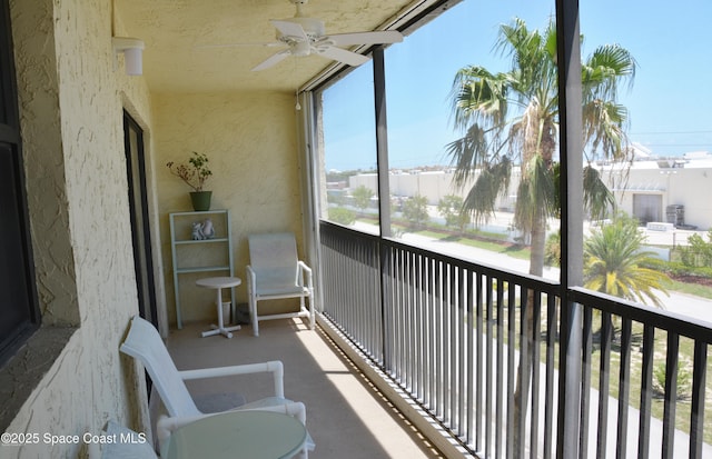 500 Palm Springs Blvd Unit 411, Indian Harbour Beach, FL 32937 - balcony featuring ceiling fan