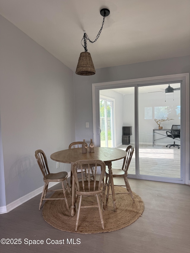 669 Vocelle Ave, Sebastian, FL 32958 - dining space with baseboards and light wood-style floors