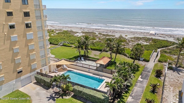 3221 S Atlantic Ave Unit 703, Cocoa Beach, FL 32931 - aerial view of a pool area and expansive coastline
