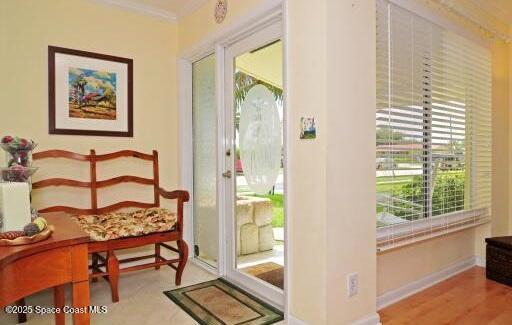 1310 SW 9th Ter, Boca Raton, FL 33428 - doorway to outside with baseboards