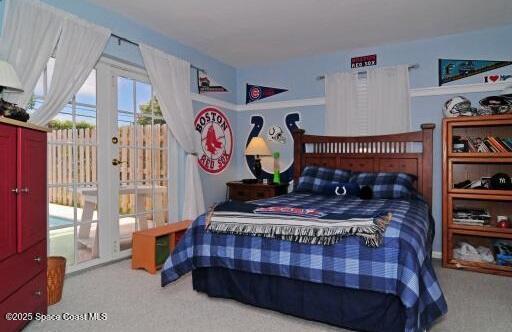 1310 SW 9th Ter, Boca Raton, FL 33428 - bedroom with carpet floors, access to outside, and french doors